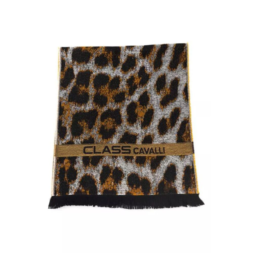 Cavalli Class Brown Wool Men Men's Scarf